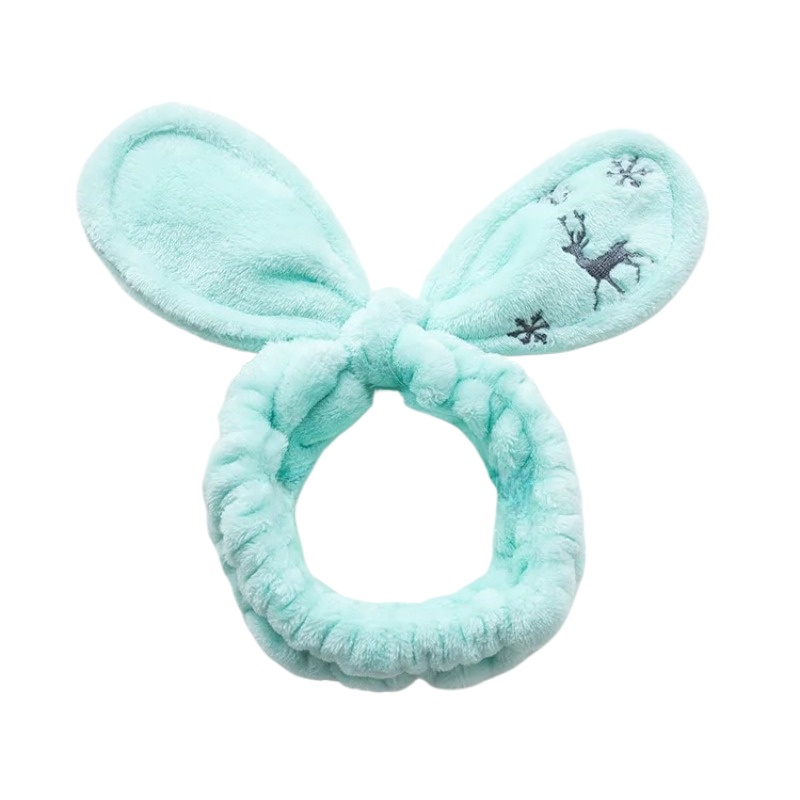 Winter Headband Fleece - Soft Retro Christmas elk snowflake Hair