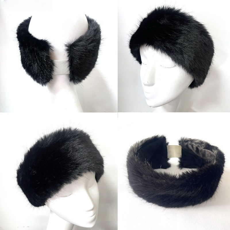 Wide Band Fur Headband Winter  - Fleece Ear Warmer Band review and price