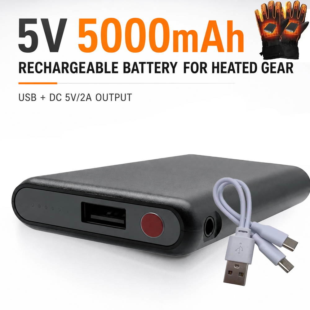 5V 5000mAh Heated Gloves Batte - Heated Vest Battery review and price