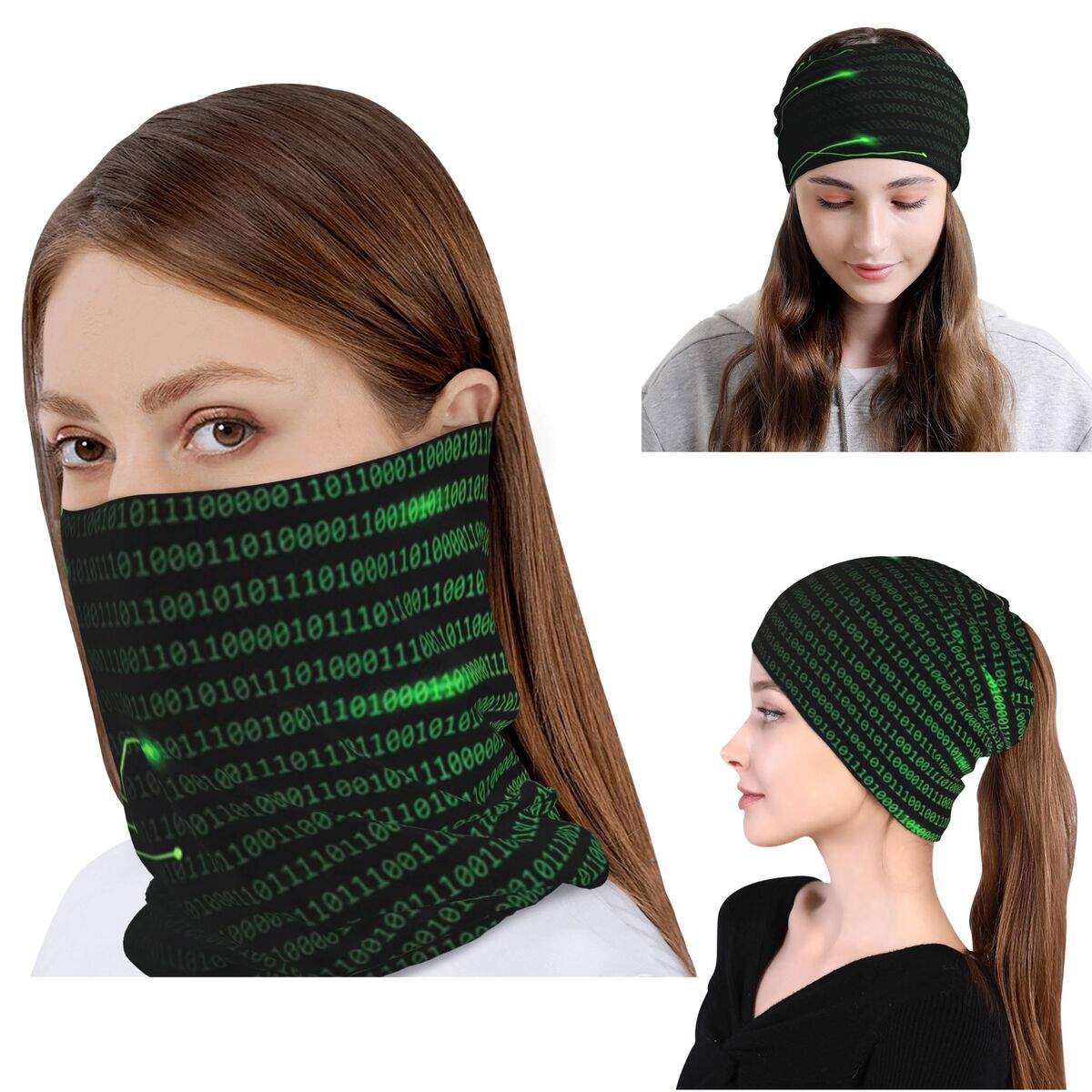 Binary Code Inside Throw Blank - Neck Gaiter Fleece review and price