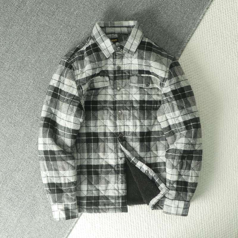 Fall Winter Men's Plaid Flanne - Flannel Shirt Lined review and price
