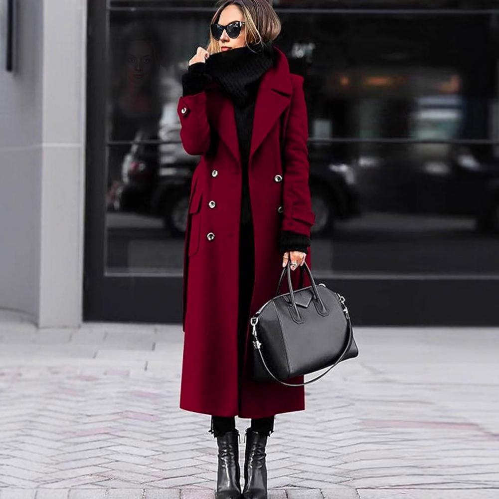 Long Sleeve Coat Women Coat Wo - Wool Coat Peacoat review and price