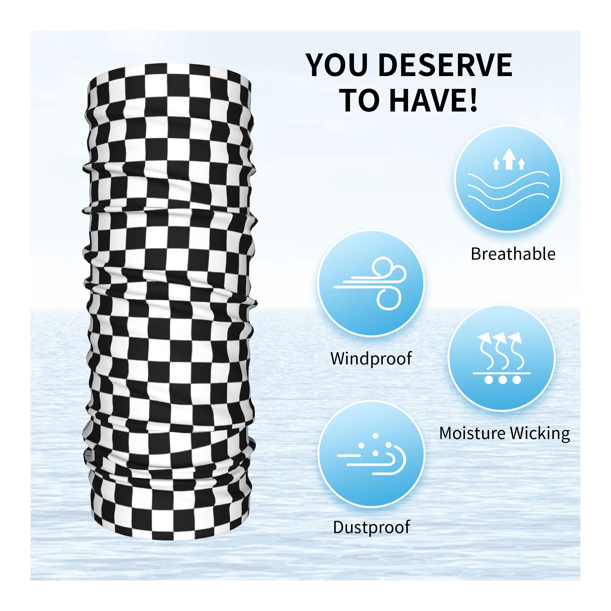 Custom Racing Checkered Motor  - Neck Gaiter Fleece review and price