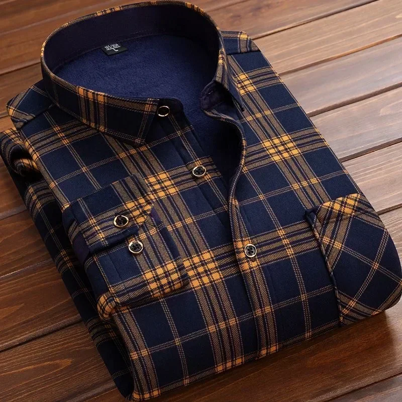 2025 Men's Winter Warm Long Sl - Flannel Shirt Lined review and price