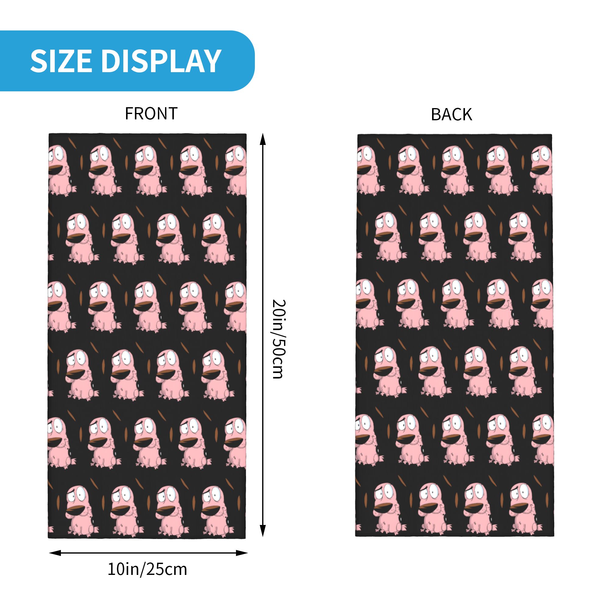 Custom Cartoon Courage Dog Win - Neck Gaiter Fleece review and price