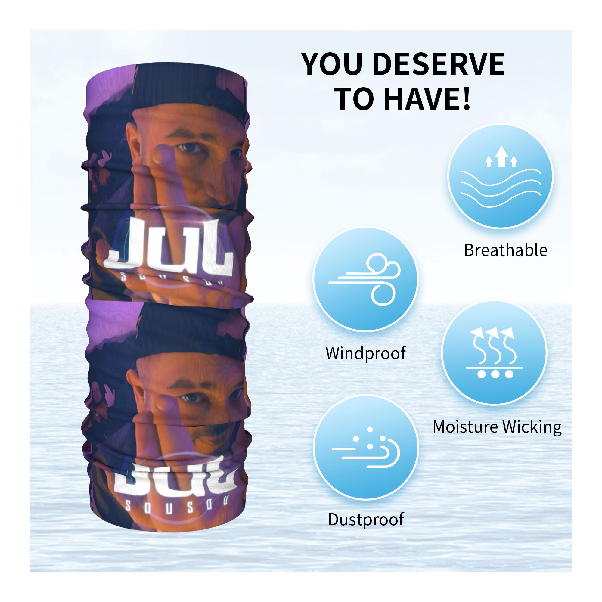 Custom JuL Rap Music Bandana W - Neck Gaiter Fleece review and price