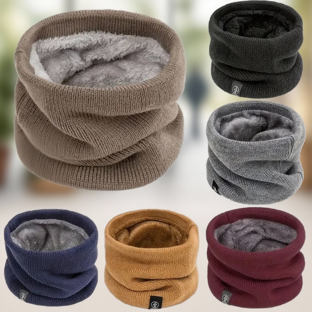 Warm Knitted Scarf Thickened P - Neck Gaiter Fleece review and price