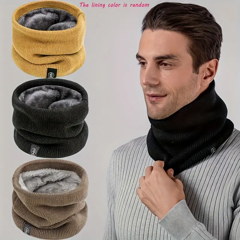 Warm Knitted Scarf Thickened P - Neck Gaiter Fleece review and price