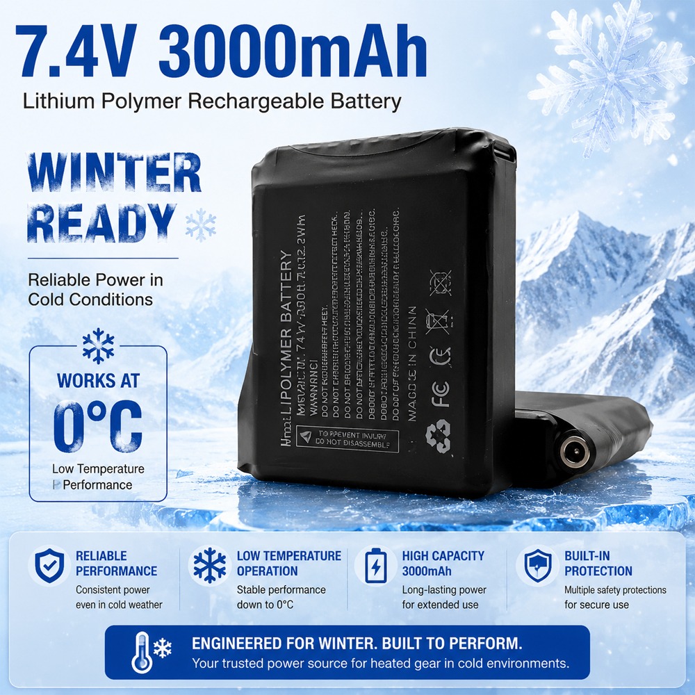 7.4V 3000mah Heated Gloves Bat - Heated Vest Battery review and price