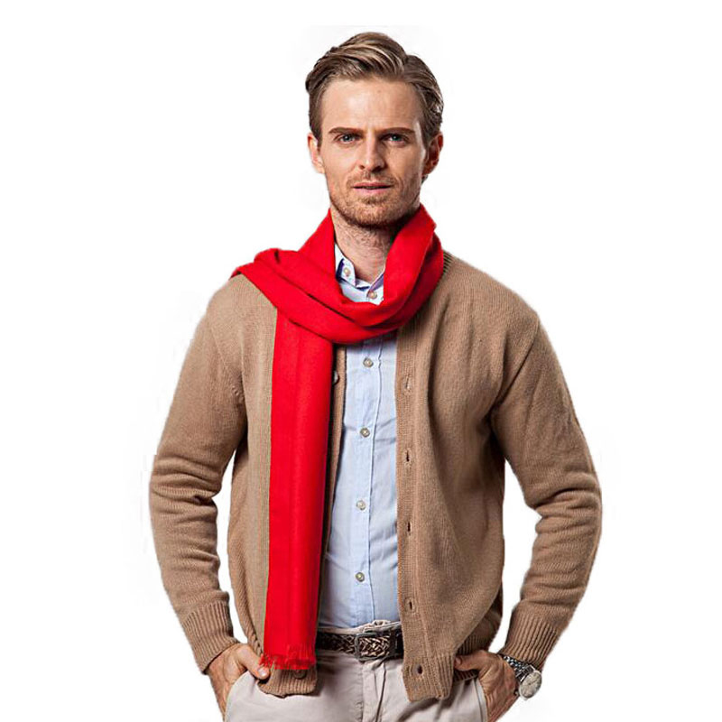 Fashion Winter Solid Color Men - Wool Scarf Men review and price