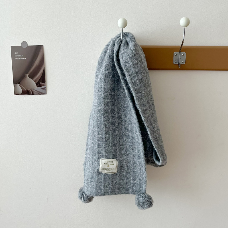 Winter hanging ball waffle kni - Wool Scarf Men review and price