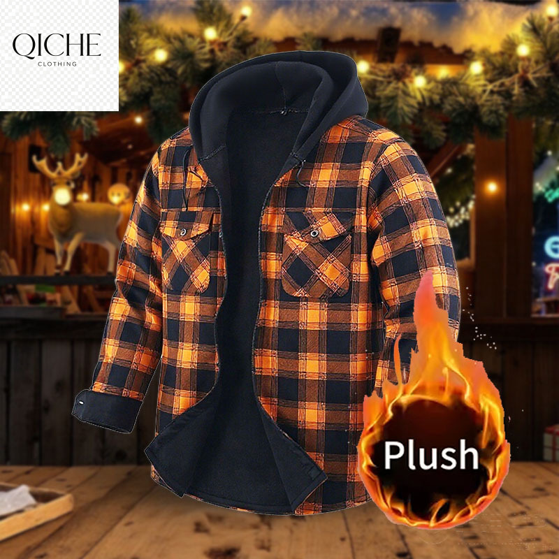 QICHE Fleece Lined Thick Flann - Flannel Shirt Lined review and price