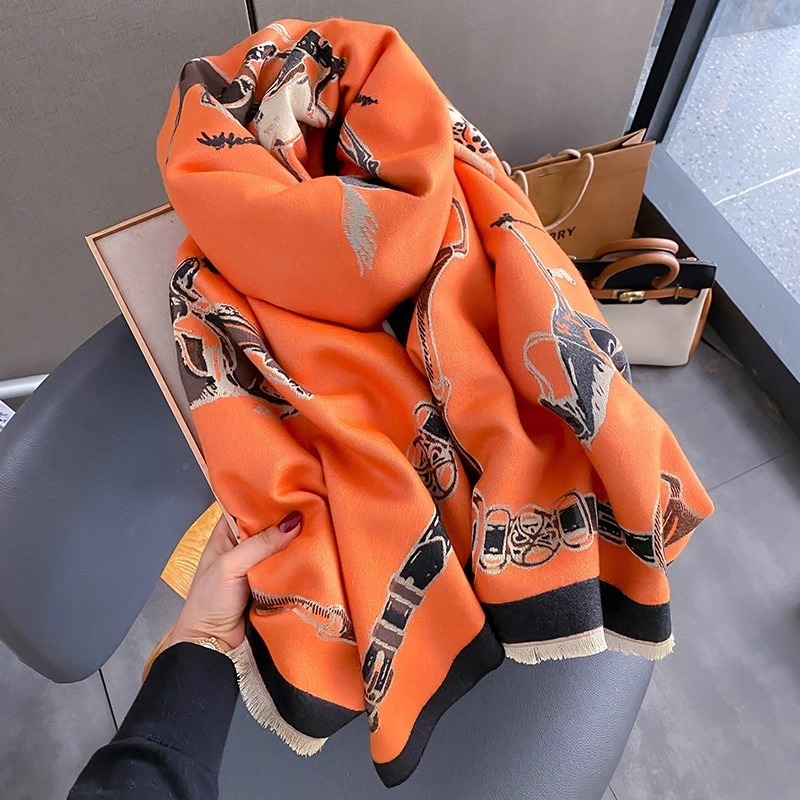 Retro Rider Horse Imitation Ca - Wool Scarf Men review and price