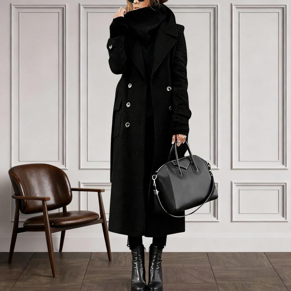 Women Coat Women's Double Brea - Wool Coat Peacoat review and price