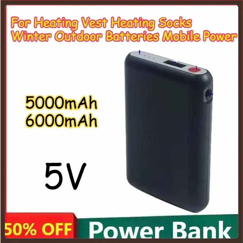 5000mAh 6000mAh 5V Rechargeabl - Heated Vest Battery review and price