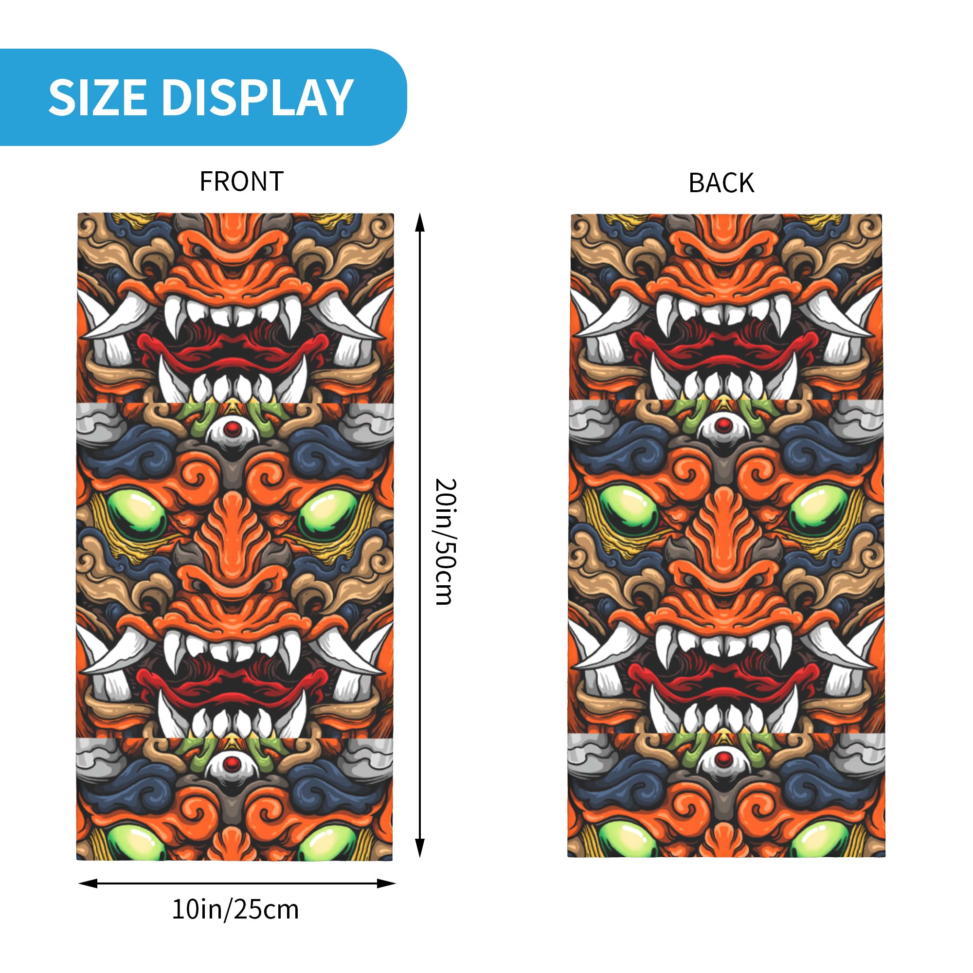 Custom Samurai Demon Oni Winte - Neck Gaiter Fleece review and price